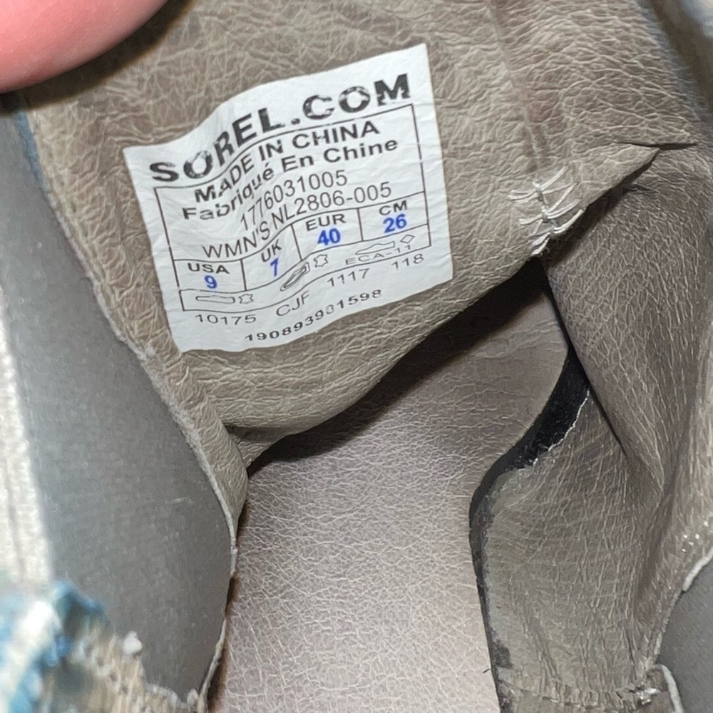 Sorel After Hours Chelsea Gray Suede Wedge Ankle Bootie Size 9 - Picture 11 of 12